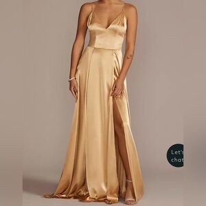 Golden Bridesmaid Dress - 0